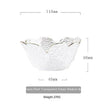 Traditional Japanese Style Hammer Pattern Petal Glass Bowl Set