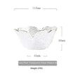 Traditional Japanese Style Hammer Pattern Petal Glass Bowl Set