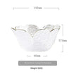 Traditional Japanese Style Hammer Pattern Petal Glass Bowl Set