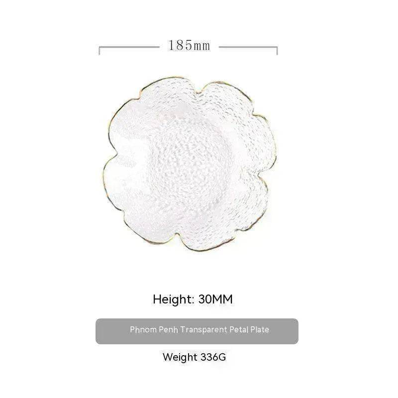 Traditional Japanese Style Hammer Pattern Petal Glass Bowl Set