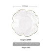 Traditional Japanese Style Hammer Pattern Petal Glass Bowl Set