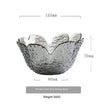 Traditional Japanese Style Hammer Pattern Petal Glass Bowl Set