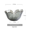 Traditional Japanese Style Hammer Pattern Petal Glass Bowl Set