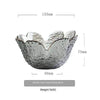 Traditional Japanese Style Hammer Pattern Petal Glass Bowl Set