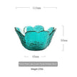 Traditional Japanese Style Hammer Pattern Petal Glass Bowl Set
