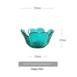 Traditional Japanese Style Hammer Pattern Petal Glass Bowl Set