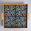 Floral Ceramic Serving Tray | Rectangular & Square - Handmade in Palestine