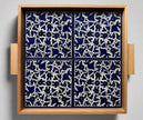 Floral Ceramic Serving Tray | Rectangular & Square - Handmade in Palestine