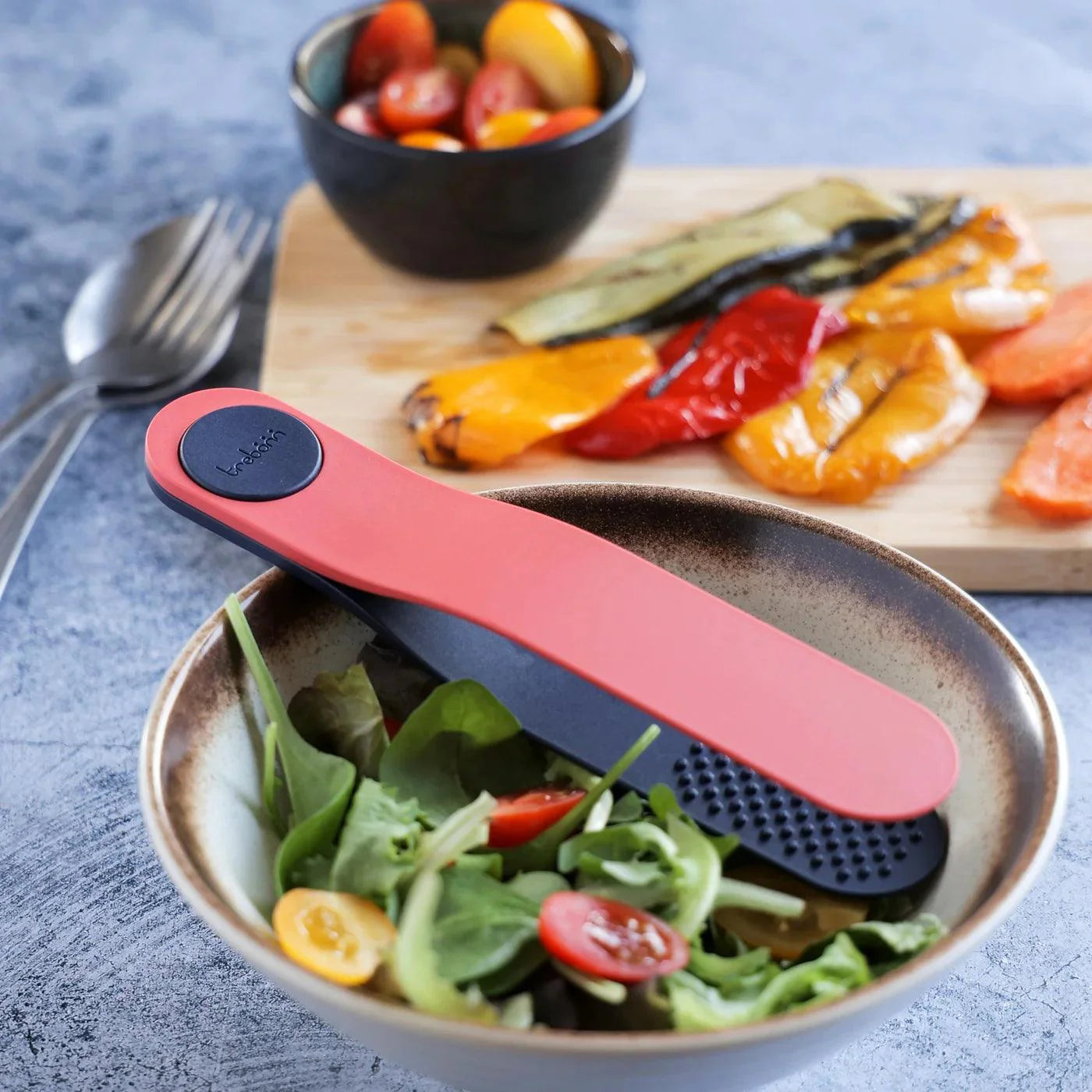 Trebonn - Twist Multi-Tool Spatula & Tongs Coral/Grey