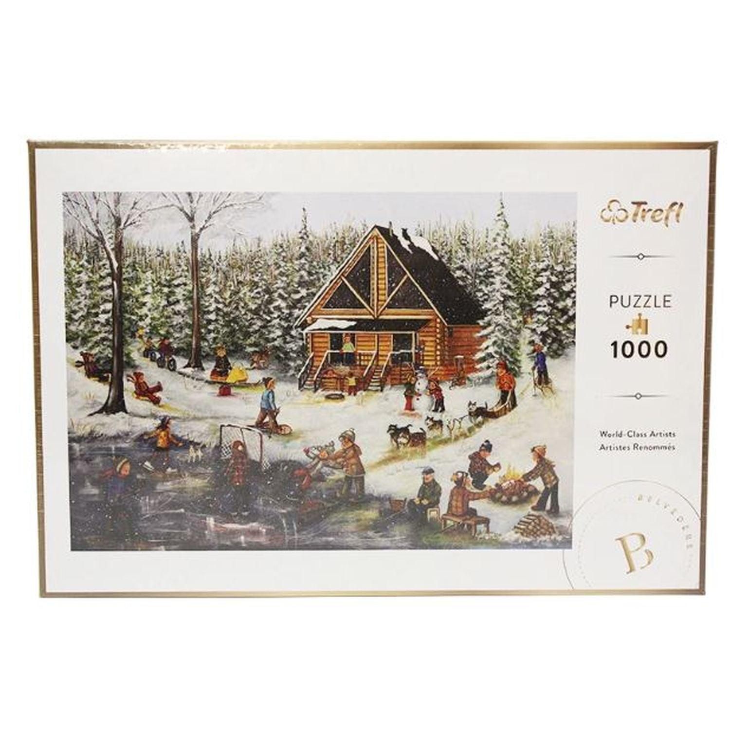 Trefl - Genest - Winter At The Log Cabin (1000-Piece Puzzle)