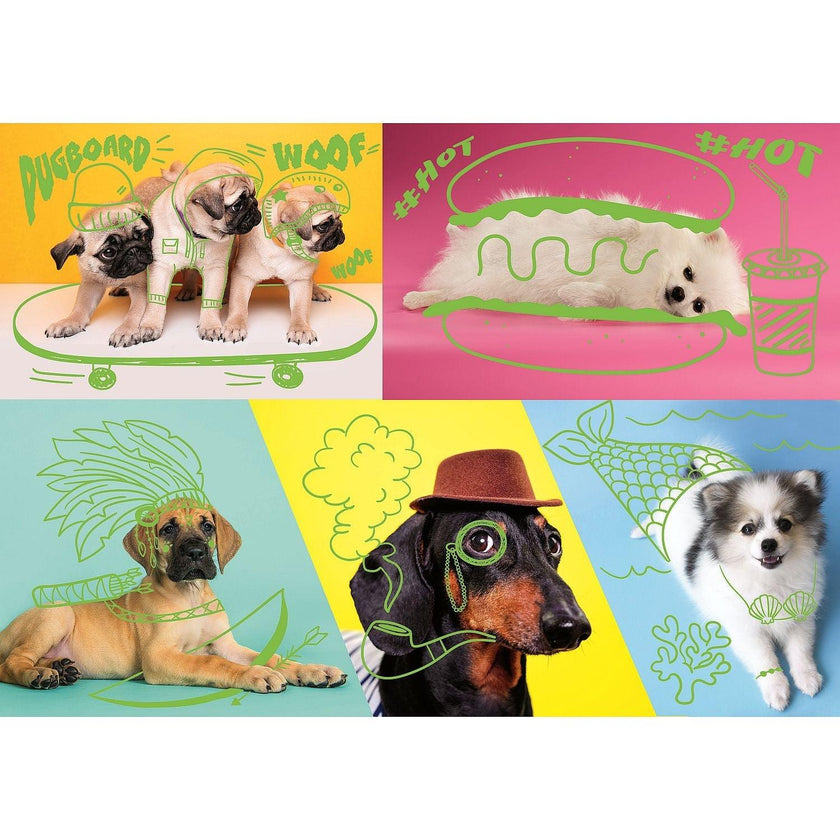 Trefl - Neon - Far Out Dogs (1000-Piece Puzzle)