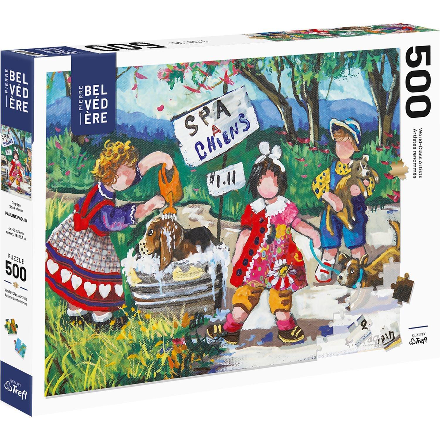 Trefl - P Paquin - Dog Spa (500-Piece Puzzle)