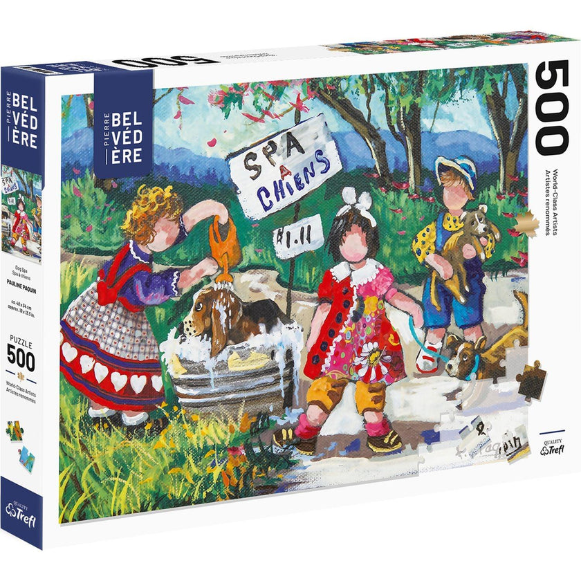 Trefl - P Paquin - Dog Spa (500-Piece Puzzle)