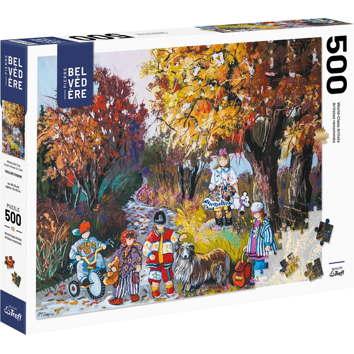 Trefl - P Paquin Walking The Dog (500-Piece Puzzle)