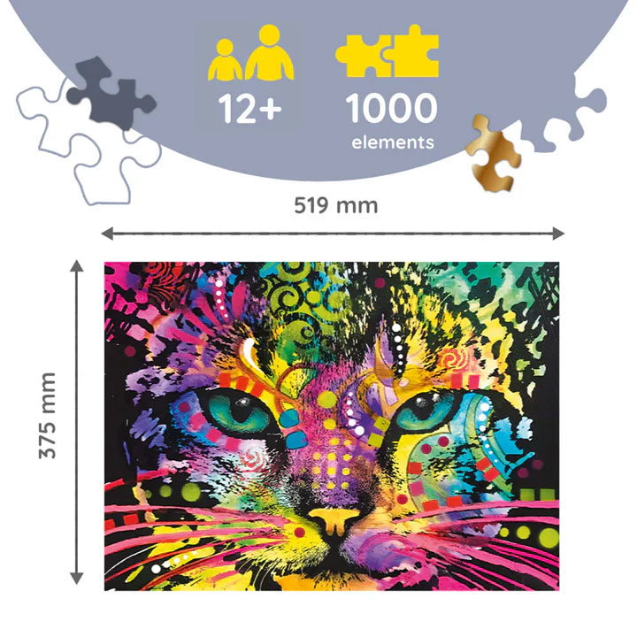 Trefl - Puzzle - Colorful Cat - Wooden - 1000Pc