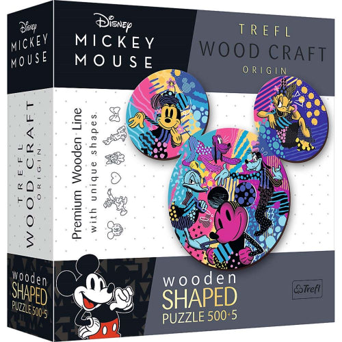 Trefl - Puzzle - Disney Mickey Mouse - Woodcraft - 500Pc