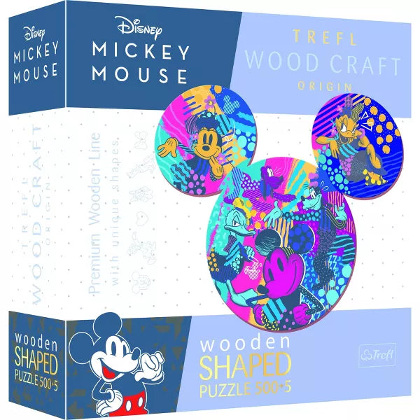 Trefl - Puzzle - Disney Mickey Mouse - Woodcraft - 500Pc
