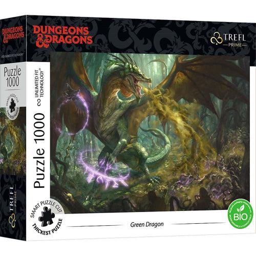 Trefl - Puzzle - Donjons et Dragons - La Chasse au Dragon Vert - 1000 pièces