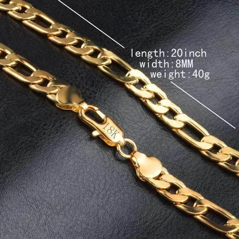 Trend Necklace Silver Painted 18k gold 8MM