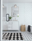 Trestres Checkered Black & Ivory Rug