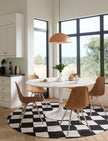 Trestres Checkered Black & Ivory Rug