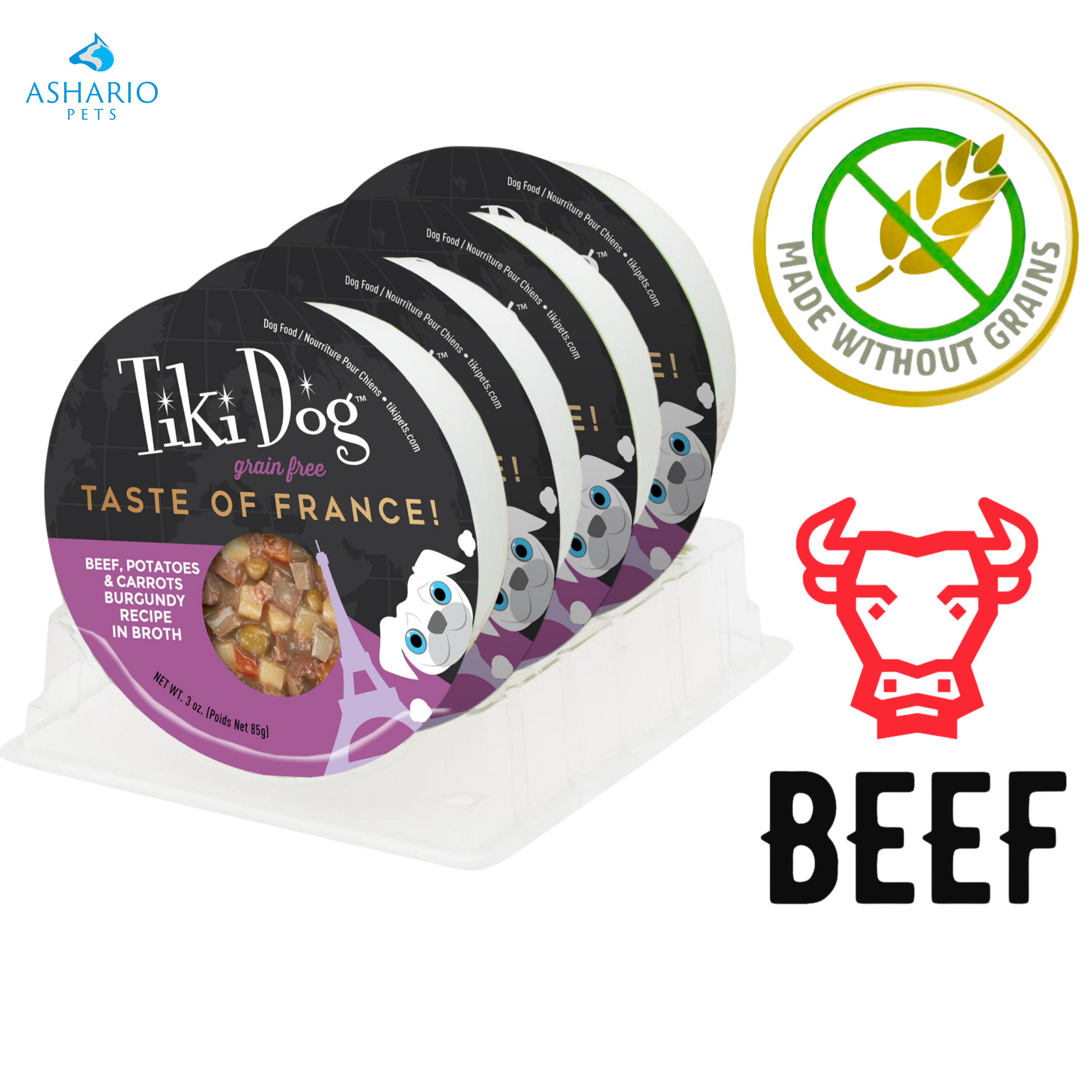 Tiki Dog - Taste Of The World France Beef, Potatoes & Carrots In Broth Wet Dog Food