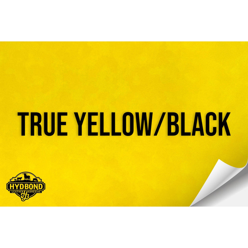 TRUE YELLOW/BLACK WITH ADHESIVE HYDBOND LEATHERETTE SHEET (12