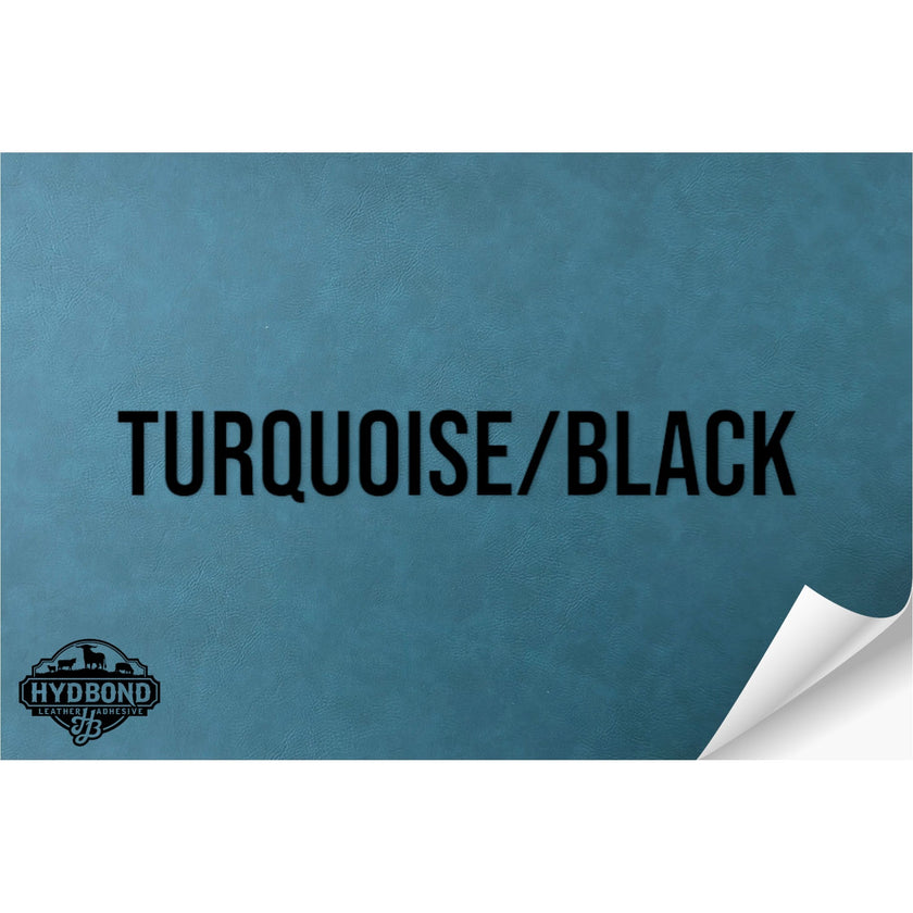NO ADHESIVE TURQUOISE/BLACK HYDBOND LEATHERETTE SHEET (12