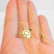 Golden Bohemian White Turtle | Necklace
