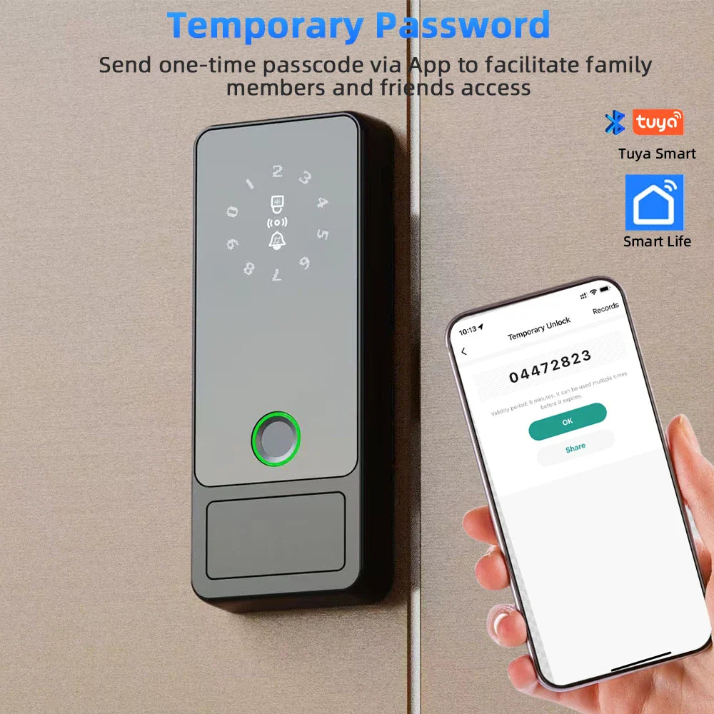 RAYKUBE G18 Tuya Smart Door Lock APP/Fingerprint/IC Card/Password Unlock