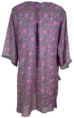 PRG6037 Sheer Avatar Pure Silk Self Pocket Tunic Dress