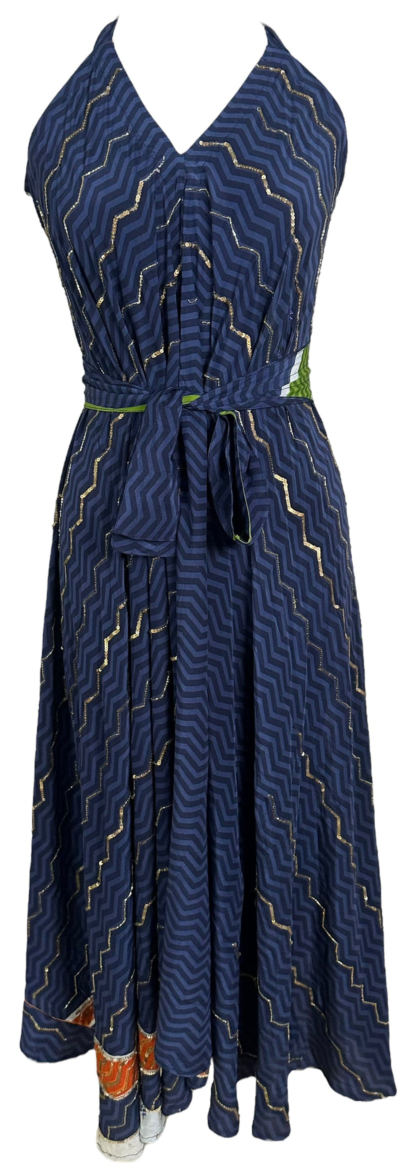 PRC6168 Avatar Pure Silk Maxi Dress with Belt