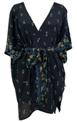 PRC6922 Avatar Pure Silk Kimono-Sleeved Jacket with Belt