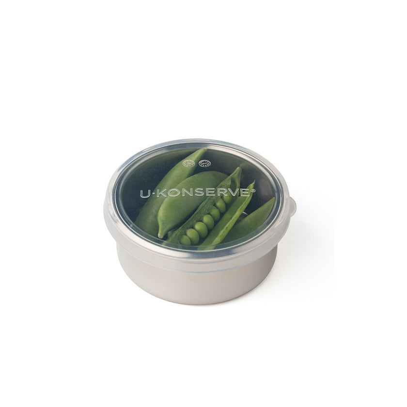 Ukonserve 5 oz Round Food Storage Container with Silicone Lid
