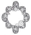 Sue Wilson - Deco Rose Burst Precut Rubber Stamp