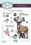 Creative Expressions Designer Boutique Woodland Walk Collection My Dear Deer A6 Clear Stamp Set