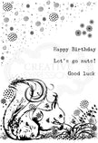 Creative Expressions Designer Boutique Woodland Walk Collection Sammy Squirrel A6 Clear Stamp Set