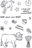 Creative Expressions Udderly IrresistIble 6 in x 4 in Clear Stamp Set
