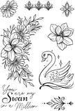 Creative Expressions Designer Boutique Swan In A Million 6 in x 4 in Stamp Set