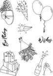 Creative Expressions Designer Boutique Birthday Wishes 6 in x 8 in Stamp Set