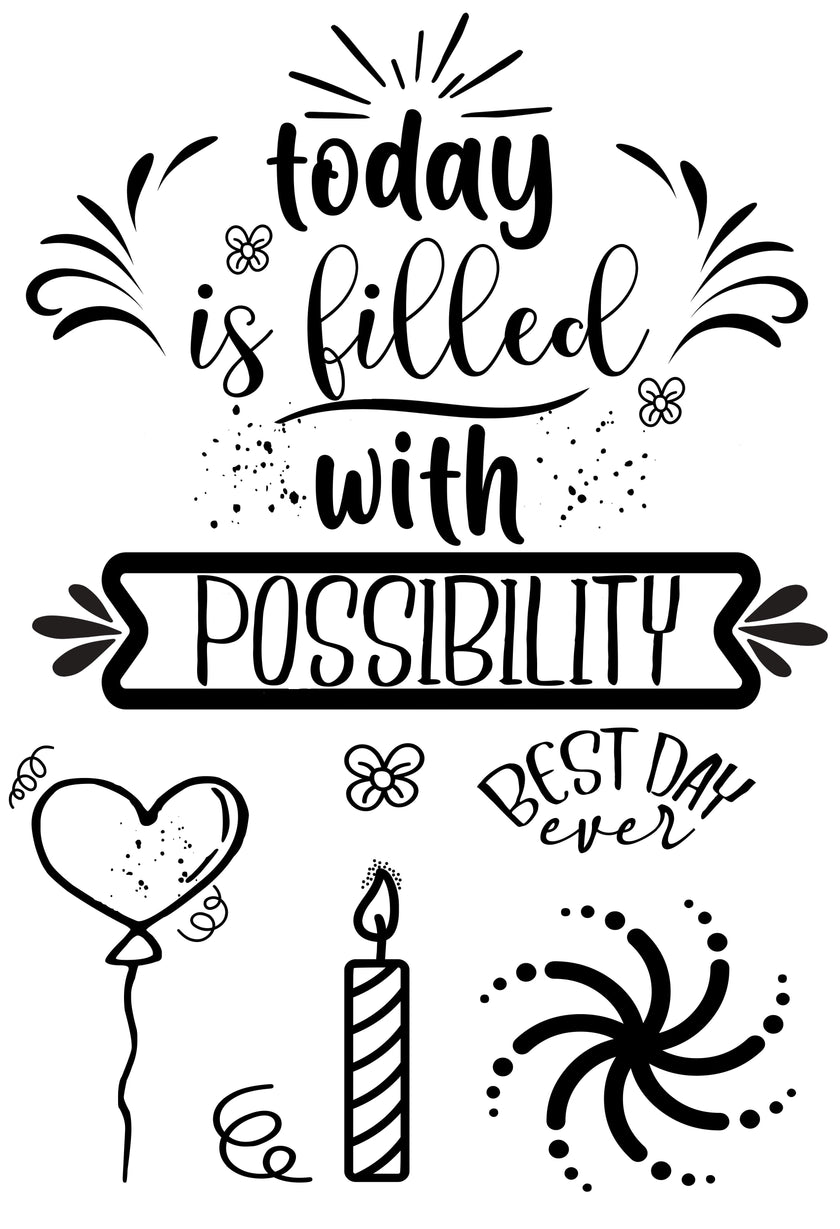 Creative Expressions Designer Boutique Possibility 6 in x 4 in Stamp Set