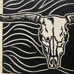 'Cattle Skull' lino print