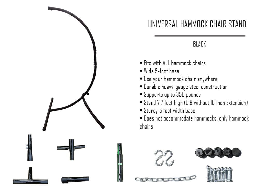 Chaise hamac brésilienne avec support universel.