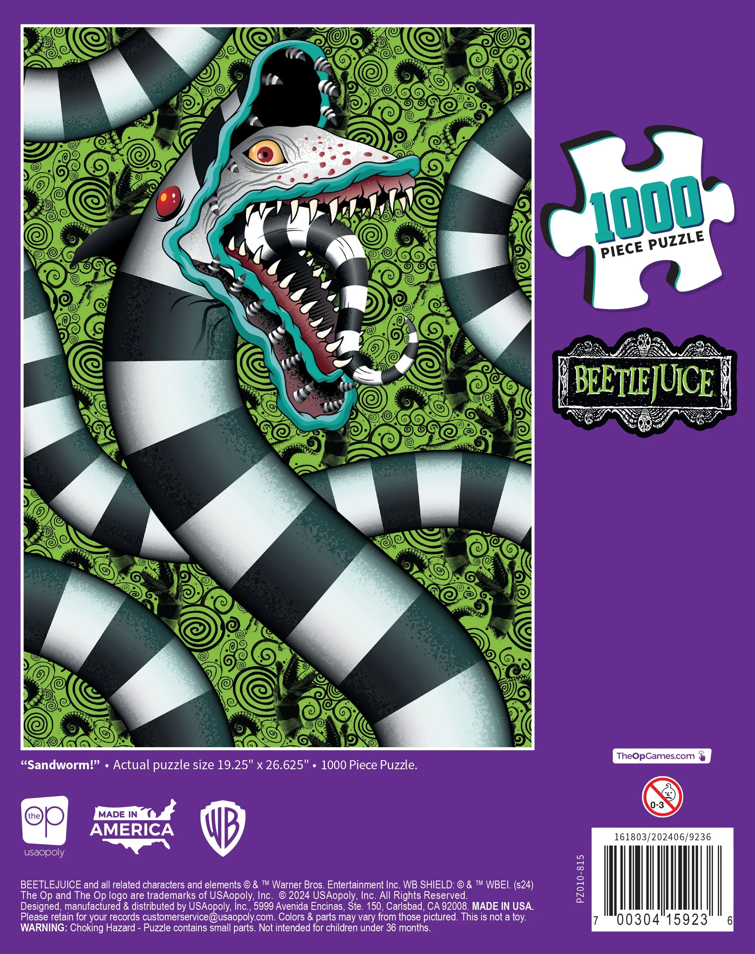 USAopoly - Puzzle - Beetlejuice Sandworm (1000-Piece Puzzle)