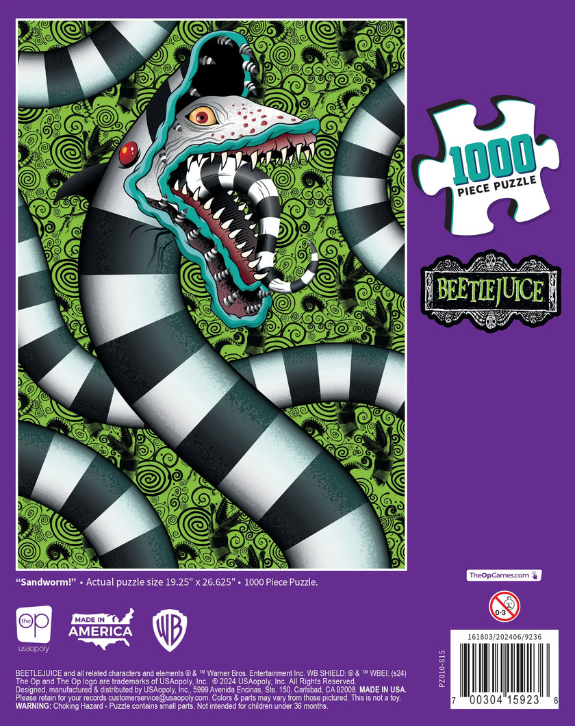 USAopoly - Puzzle - Beetlejuice Sandworm (1000-Piece Puzzle)