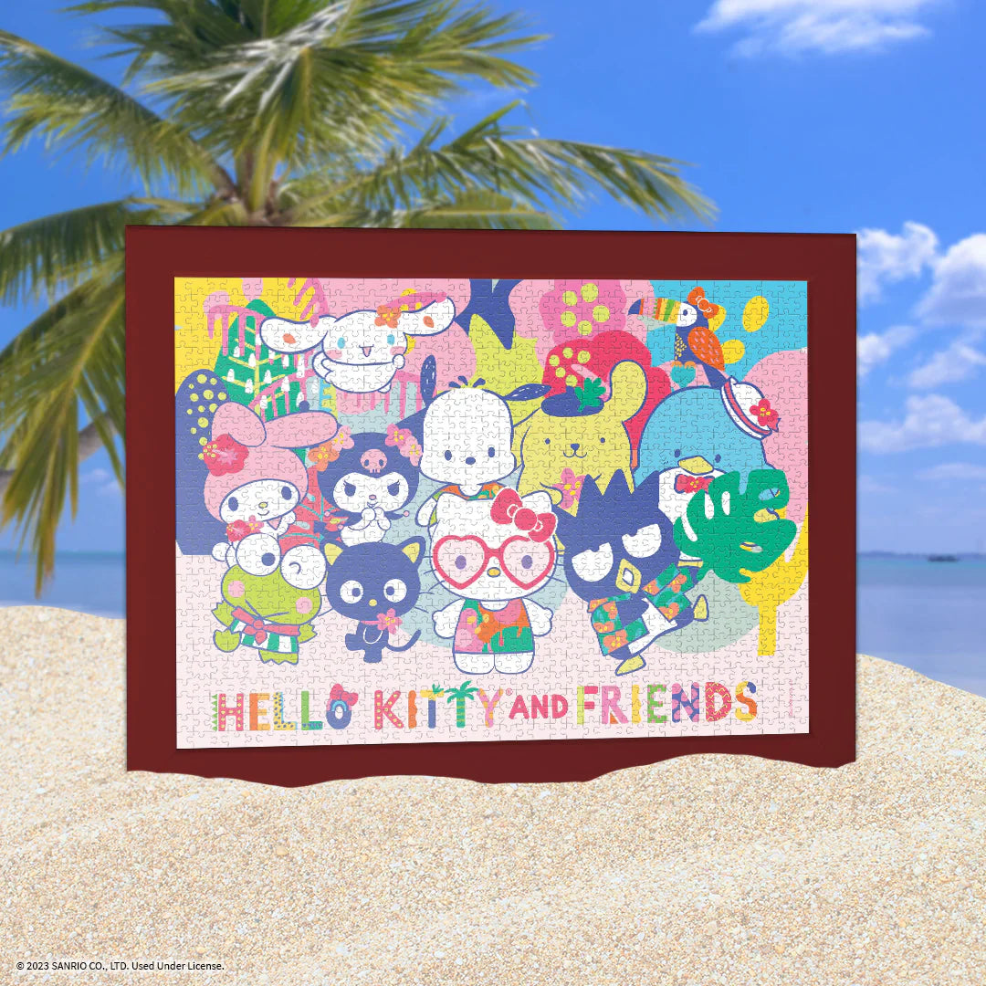 USAopoly - Puzzle - Hello Kitty et ses amis : Temps tropicaux (Puzzle de 1000 pièces)