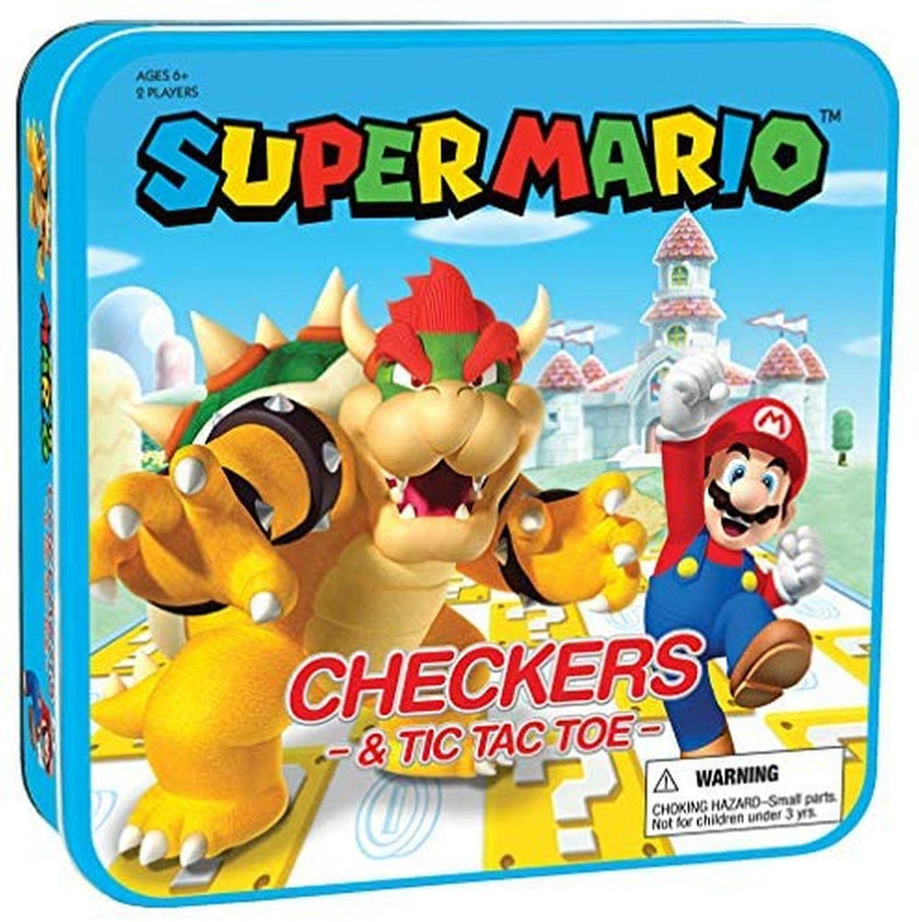 USAopoly - Super Mario Checkers & Tic-Tac-Toe Game Set