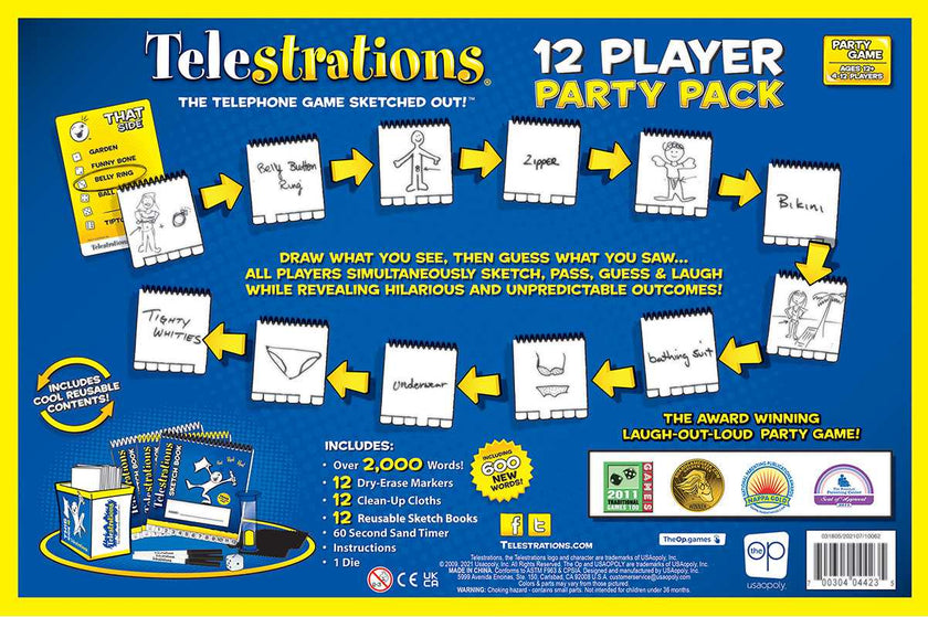 USAopoly - Telestrations - Jeu de société pour 12 joueurs