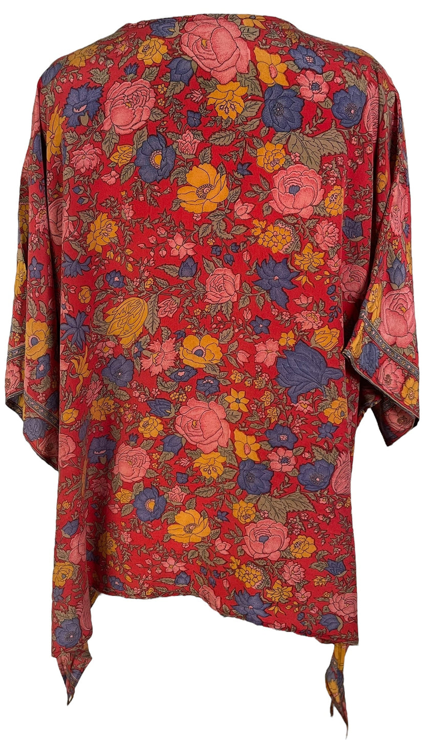 PRC7164 Avatar Pure Silk Long Tunic with Side Ties