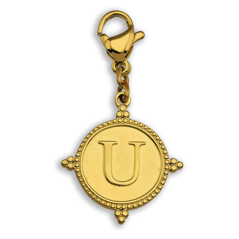 Gold Ornate Alphabet Letter Charms (A–Z) for Necklaces & Bracelets